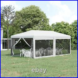 Outdoor 116 x 234 Pop-Up Canopy Tent with UV Protection & Lasting Strength White