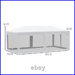 Outdoor 116 x 234 Pop-Up Canopy Tent with UV Protection & Lasting Strength White