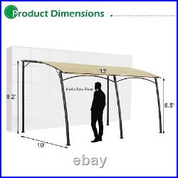 Outdoor 13'x10' Awnings Wall Mounted Patio Exterior Shade Canopy for Decks