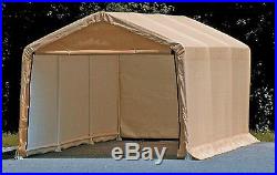 Outdoor Canopy Garage Car Home Covering 10 ft. X 20 ft. Auto Storage Shelter Tan
