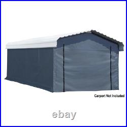 Outdoor Car Canopy 12 ft. W x 20 ft. D Drive-Through Access Heat-Sealed Seams