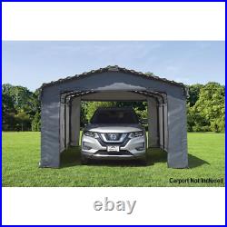 Outdoor Car Canopy 12 ft. W x 20 ft. D Drive-Through Access Heat-Sealed Seams