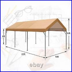 Outdoor Carport 10X20FT Adjustable Car Shelter Heavy Duty Garage Canopy