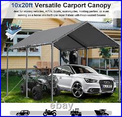 Outdoor Carport 10X20Ft Heavy Duty Car Tent, Portable Garage Canopy Storage Shed