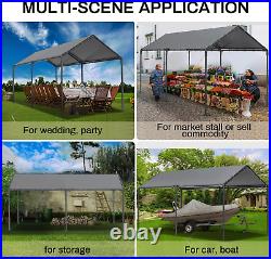 Outdoor Carport 10X20Ft Heavy Duty Car Tent, Portable Garage Canopy Storage Shed