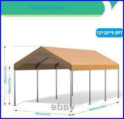 Outdoor Carport 10x20 / 12x20 Heavy Duty Canopy Shelter Garage Storage Shed Tent