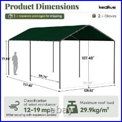 Outdoor Carport 10x20ft Heavy Duty Car Tent, Portable Garage for Car, Party