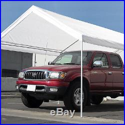 Outdoor Carport Garage Tent 10x20 Steel Frame Car Canopy Shelter Cover White NEW