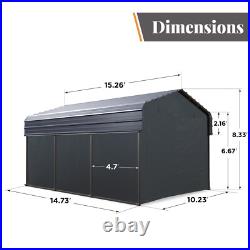 Outdoor Carport Heavy Duty Car Shelter Gazebo Garage 12x30' 30x20' 12x25' 20x20