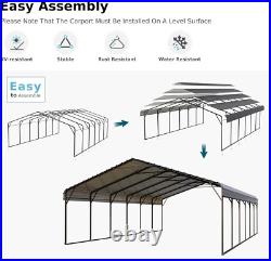 Outdoor Carport Metal Carport Heavy Duty RV Carport Canopy RV Cover 20' x 30