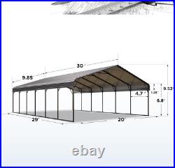 Outdoor Carport Metal Carport Heavy Duty RV Carport Canopy RV Cover 20' x 30