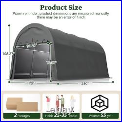 Outdoor Carports 10x20 ft Heavy Duty Car Canopy Garage Galvanized Frame Canopy