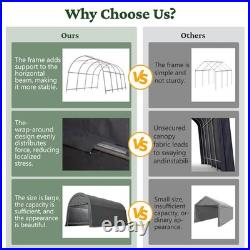 Outdoor Carports 10x20 ft Heavy Duty Car Canopy Garage Galvanized Frame Canopy