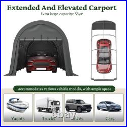 Outdoor Carports 10x20 ft Heavy Duty Car Canopy Garage Galvanized Frame Canopy