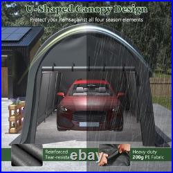 Outdoor Carports 10x20 ft Heavy Duty Car Canopy Garage Galvanized Frame Canopy