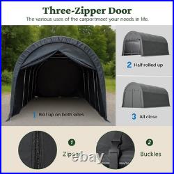 Outdoor Carports 10x20 ft Heavy Duty Car Canopy Garage Galvanized Frame Canopy