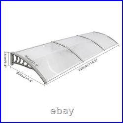 Outdoor Front Door Window Awning Patio Canopy Rain Cover UV Protected Eaves US