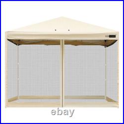Outdoor Gazebo Canopy 8ft 10ft Pop Up Party Wedding Tent with Mesh Mosquito Net