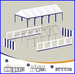 Outdoor Gazebo Canopy Event Wedding Party Tent With Side Walls Galvanized Steel