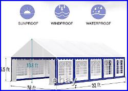 Outdoor Gazebo Canopy Event Wedding Party Tent With Side Walls Galvanized Steel