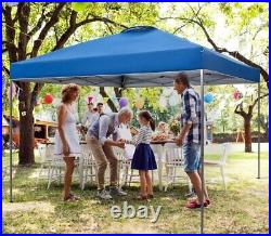 Outdoor Gazebo Instant Pop Up Canopy Tent with Wheeled Bag Blue