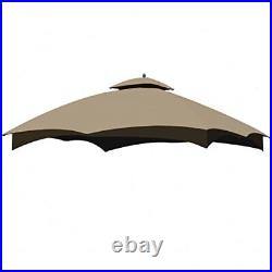Outdoor Gazebo Replacement Canopy Top 10' X 12' Doubletier Gazebo Roof Cover Wit