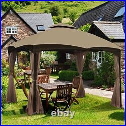 Outdoor Gazebo Replacement Canopy Top 10' X 12' Doubletier Gazebo Roof Cover Wit