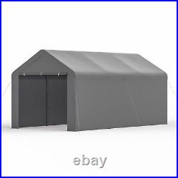 Outdoor Grey Carport 10'x20' Heavy Duty Canopy Shed Portable Garage Party Tent