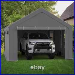 Outdoor Grey Carport 10x20 Heavy Duty Canopy Shed Portable Garage Party Tent