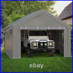 Outdoor Grey Carport 10x20 Heavy Duty Canopy Shed Portable Garage Party Tent Outdoor Grey Carport 10x20 Heavy Duty Canopy Shed Portable Garage Party Tent