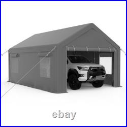 Outdoor Grey Carport 10x20 Heavy Duty Canopy Shed Portable Garage Party Tent