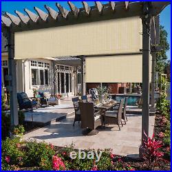 Outdoor Pergola Replacement Shade Cover with Rod Pockets Canopy Shade Cover Beige