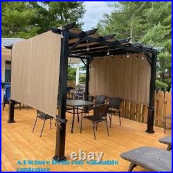 Outdoor Pergola Shade Cover Canopy with Heavy Duty Weighted Metal Rod and Paracord