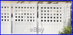 Outdoor Privacy Screen Fence Divider 4 Panel Folding Patio Balcony Deck White
