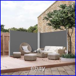 Outdoor Retractable Side Awning 276 x 71 Retractable Patio Screen Waterproof