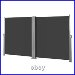 Outdoor Retractable Side Awning 276 x 71 Retractable Patio Screen Waterproof