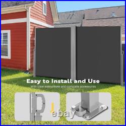 Outdoor Retractable Side Awning 276 x 71 Retractable Patio Screen Waterproof