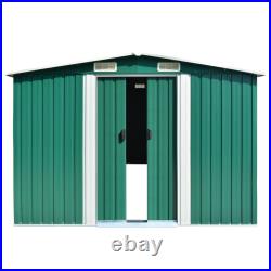 Outdoor Storage Shed Garden Shed Metal Storage Backyard Patio Shed Gray vidaXL