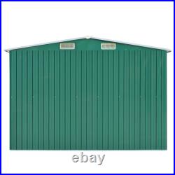 Outdoor Storage Shed Garden Shed Metal Storage Backyard Patio Shed Gray vidaXL