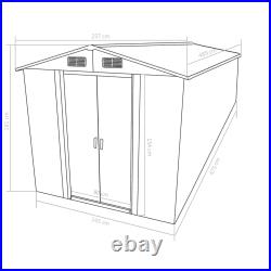 Outdoor Storage Shed Garden Shed Metal Storage Backyard Patio Shed Gray vidaXL