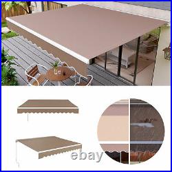 Outdoor Sun Shade Shelter Patio Awning Canopy Retractable Deck Backyard Beige
