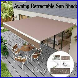 Outdoor Sun Shade Shelter Patio Awning Canopy Retractable Deck Cafe Backyard