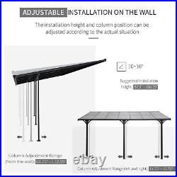 Outside Deck & Backyard Porch Sun Shade with UV-Fighting Panels & Aluminum Frame