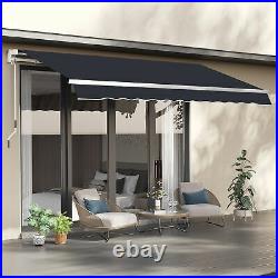 Outside Retractable Canopy Sunlight Cover with UV Ray Protection and Steel Frame