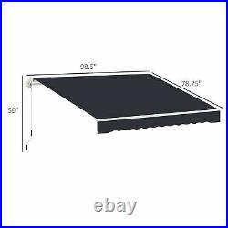 Outside Retractable Canopy Sunlight Cover with UV Ray Protection and Steel Frame