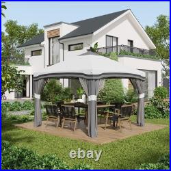 Outsunny 10' x 10' Pop Up Canopy Foldable Party Tent with Nettings Gray