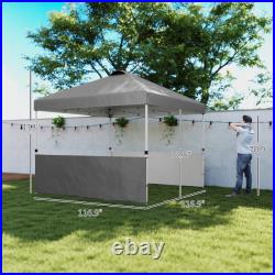 Outsunny 10' x 10' Pop Up Canopy Tent with 2 Half Sidewalls
