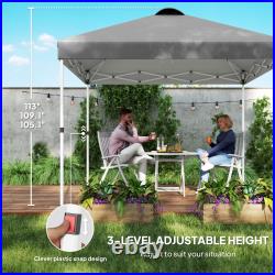 Outsunny 10' x 10' Pop Up Canopy Tent with 2 Half Sidewalls