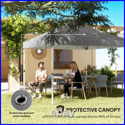 Outsunny 10' x 10' Pop Up Canopy Tent with 2 Half Sidewalls