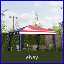 Outsunny 10' x 10' Pop Up Canopy with 4 Removable Sidewalls